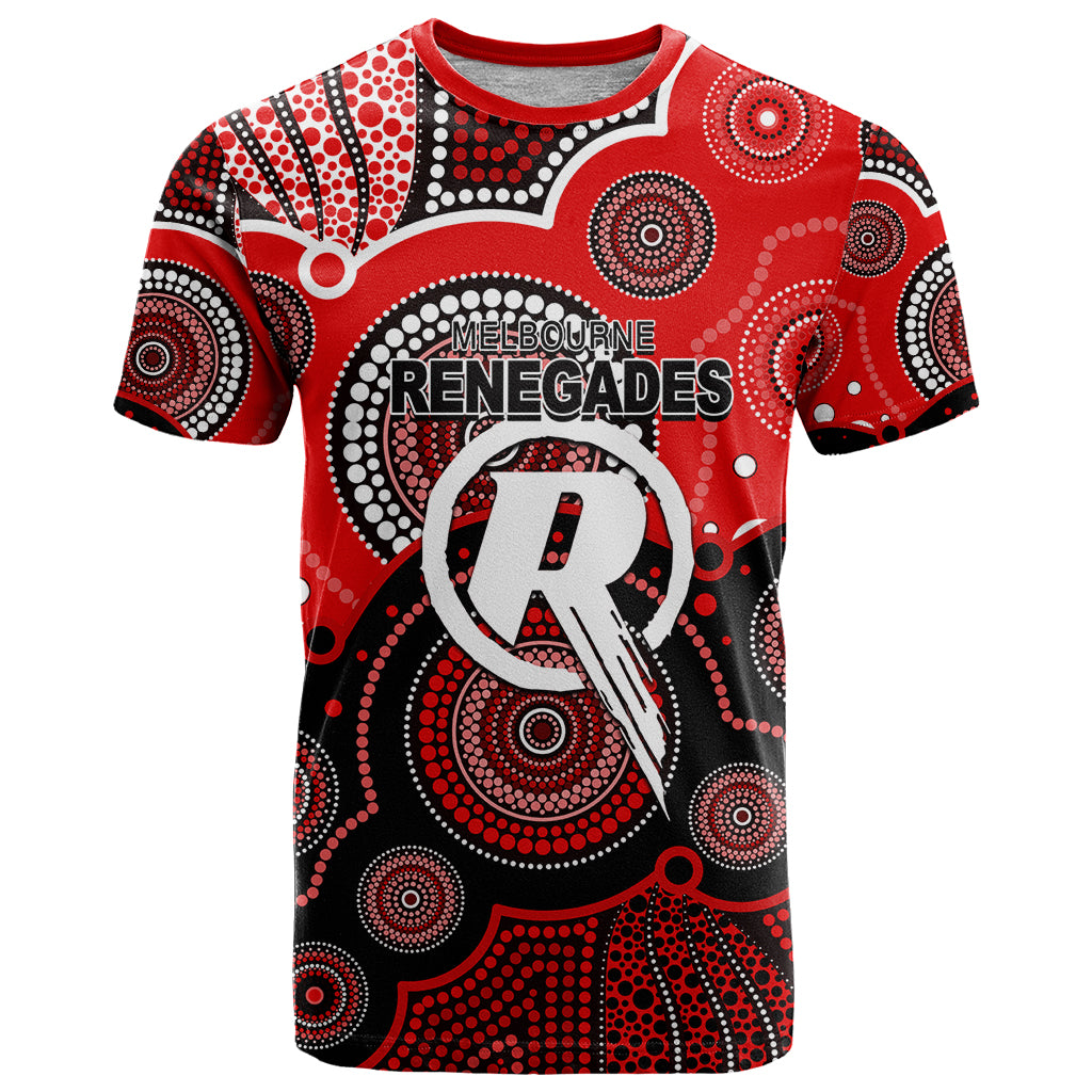 (Custom Text And Number) Renegades BBL T Shirt Aboriginal Patterns - Vibe Hoodie Shop