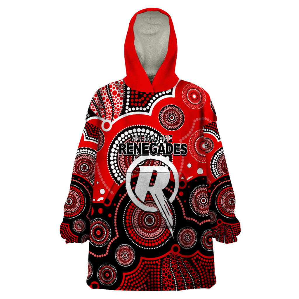 (Custom Text And Number) Renegades BBL Wearable Blanket Hoodie Aboriginal Patterns - Vibe Hoodie Shop