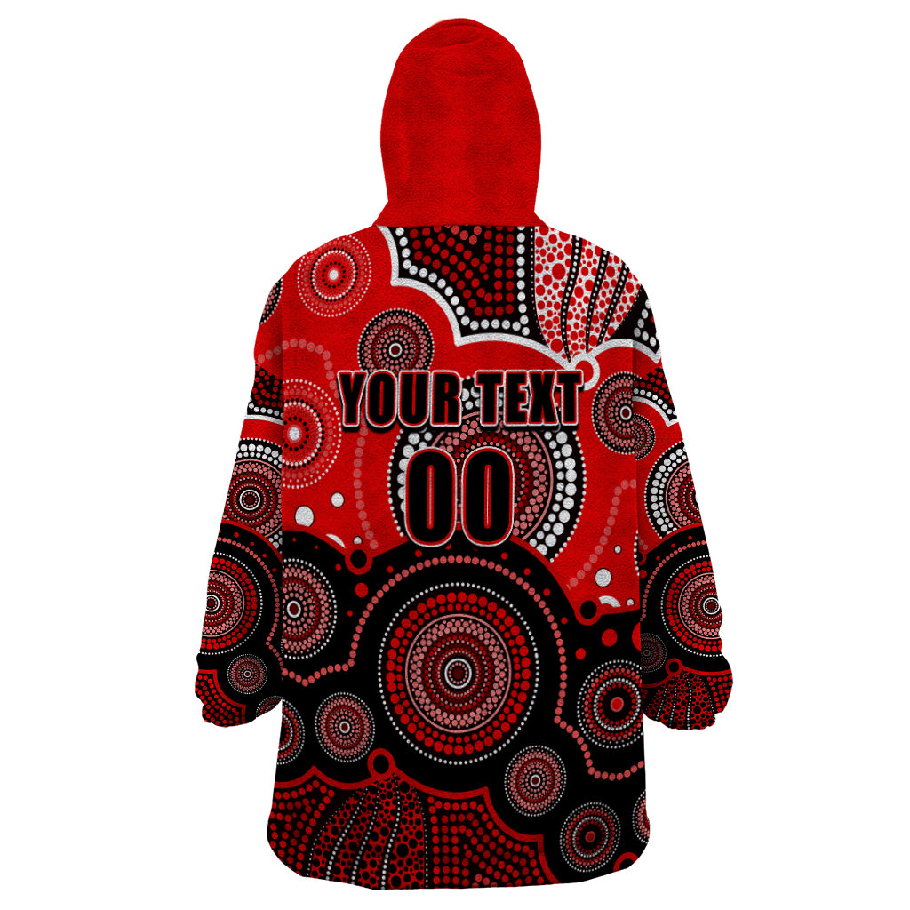 (Custom Text And Number) Renegades BBL Wearable Blanket Hoodie Aboriginal Patterns - Vibe Hoodie Shop