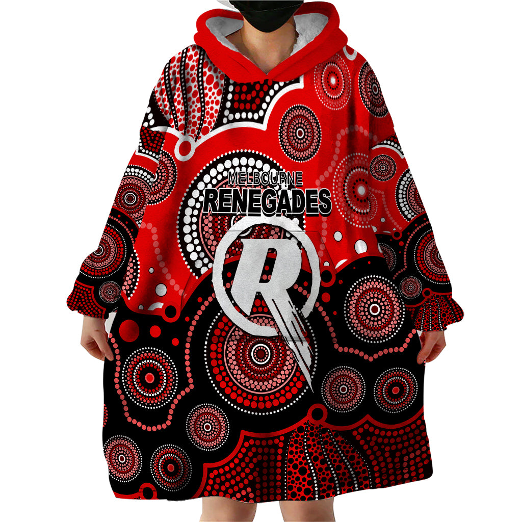 (Custom Text And Number) Renegades BBL Wearable Blanket Hoodie Aboriginal Patterns - Vibe Hoodie Shop