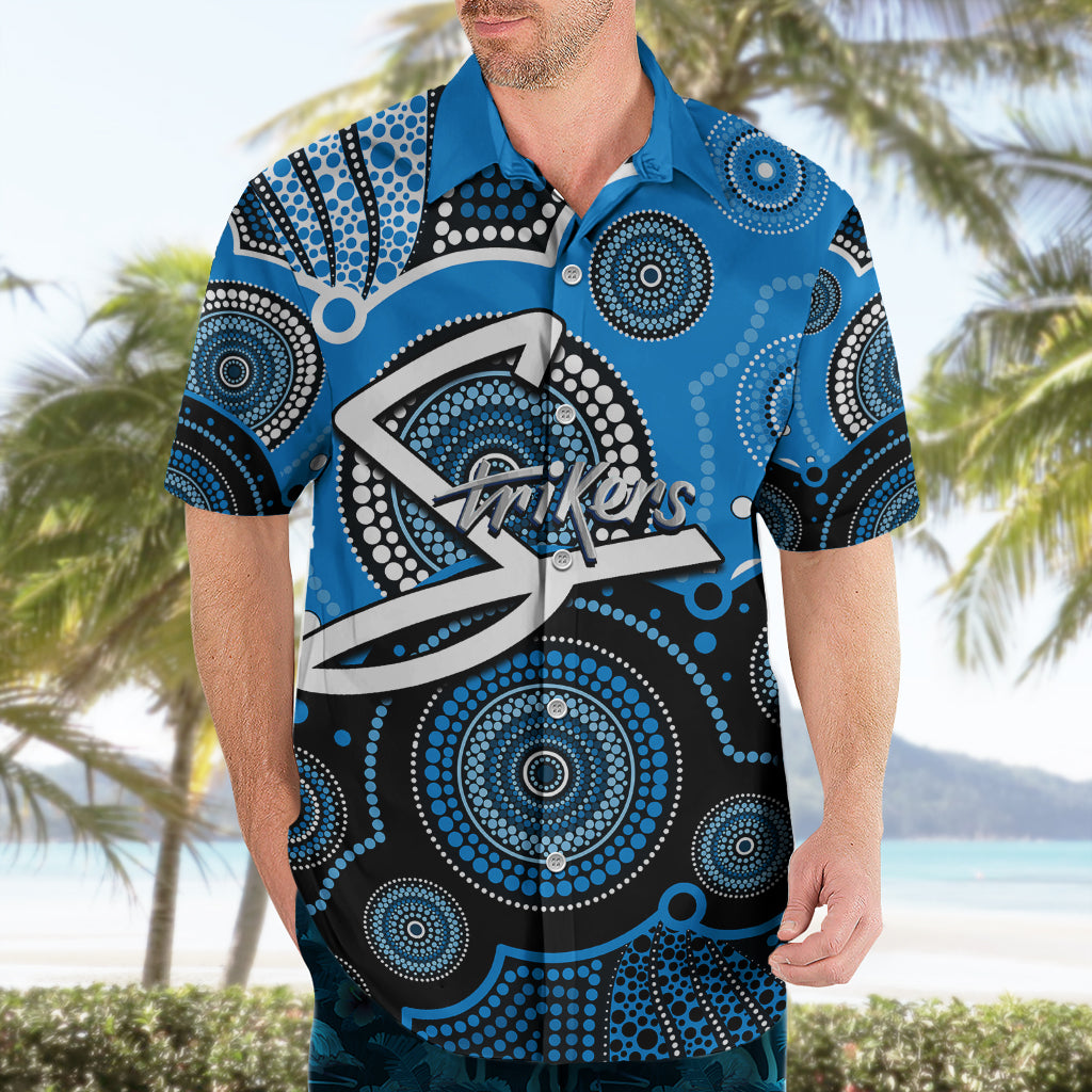 (Custom Text And Number) Strikers BBL Hawaiian Shirt Aboriginal Patterns - Vibe Hoodie Shop