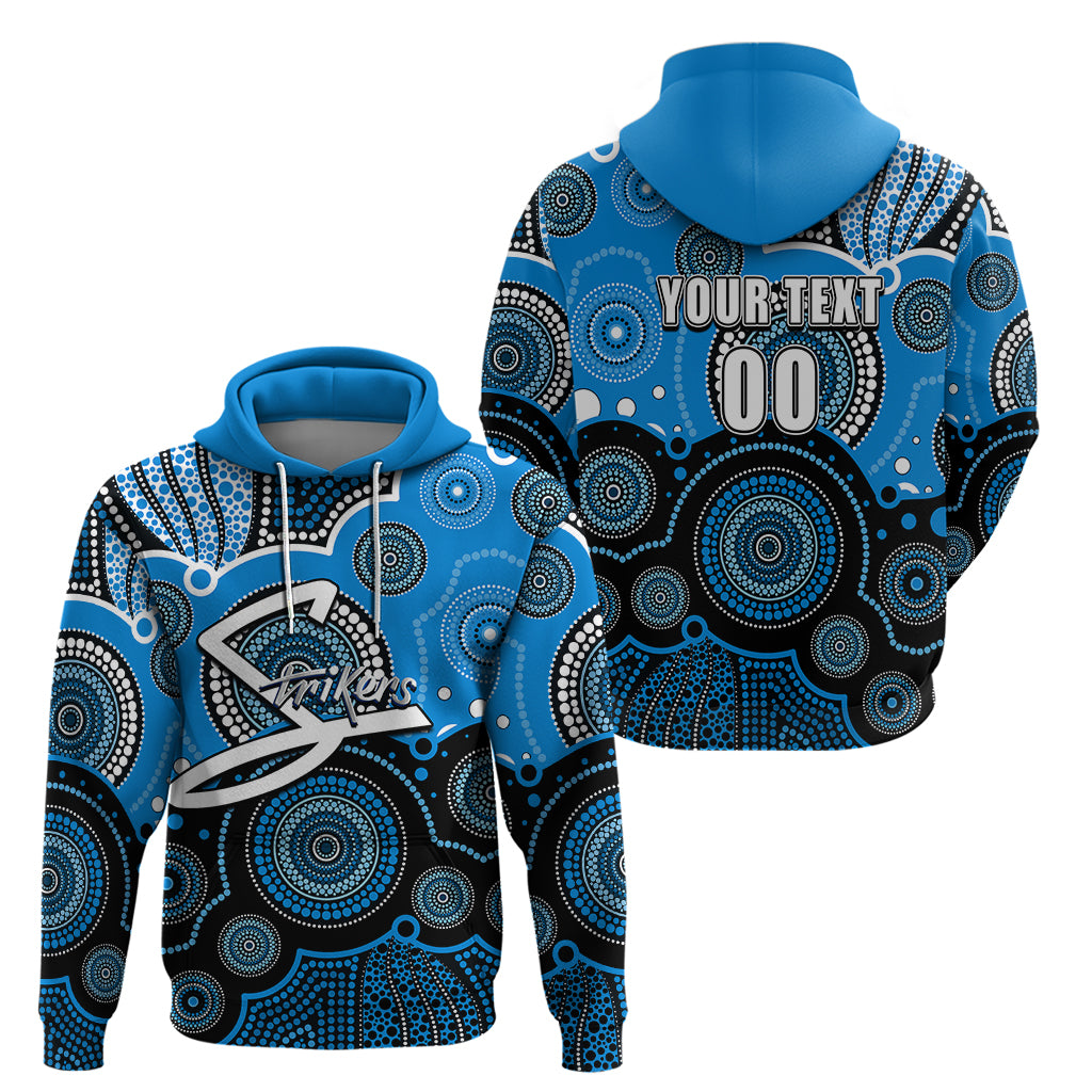 (Custom Text And Number) Strikers BBL Hoodie Aboriginal Patterns LT6 - Vibe Hoodie Shop