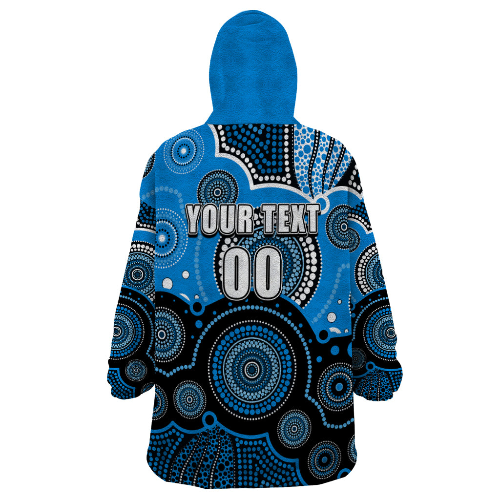 (Custom Text And Number) Strikers BBL Wearable Blanket Hoodie Aboriginal Patterns - Vibe Hoodie Shop