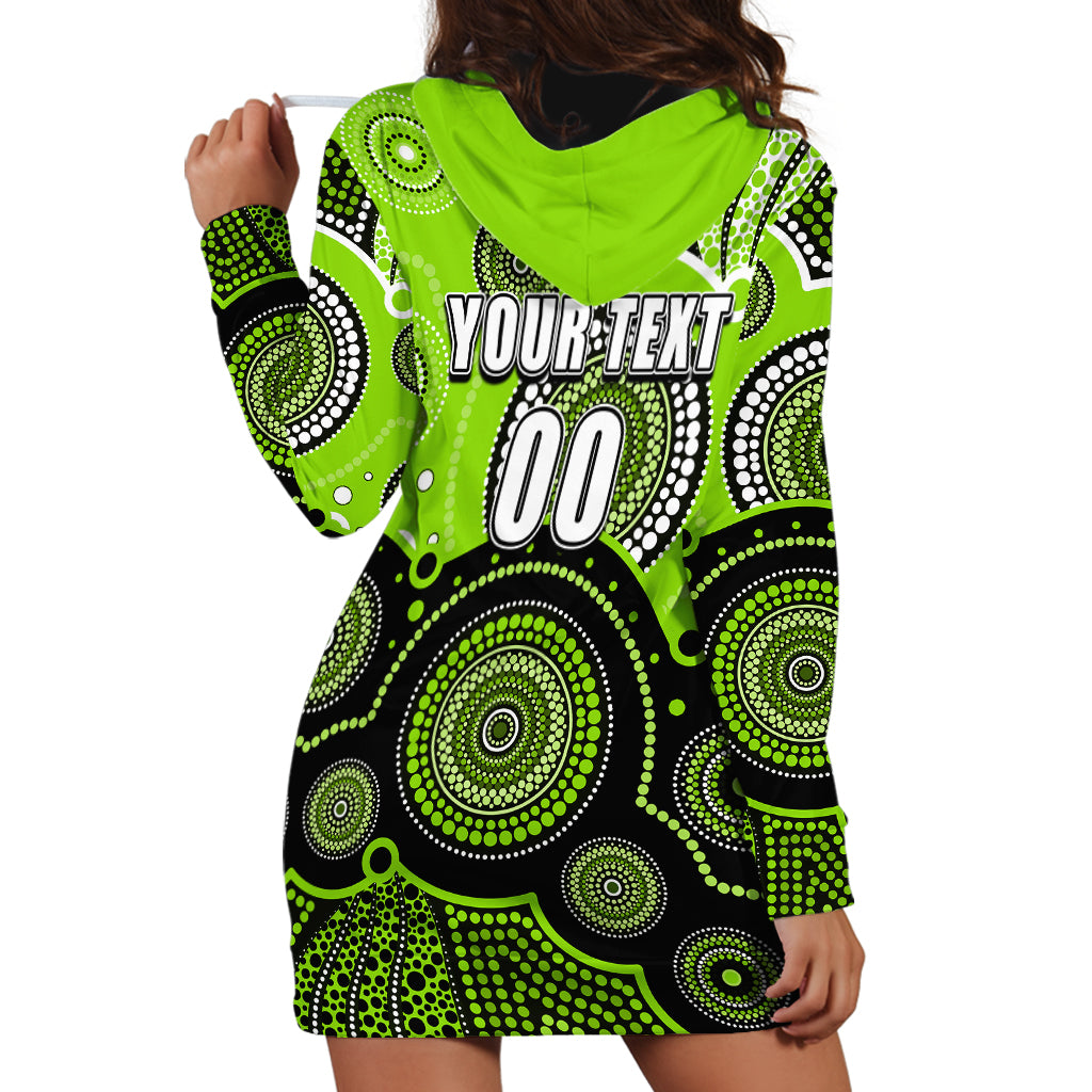 (Custom Text And Number) Thunders BBL Hoodie Dress Aboriginal Patterns - Vibe Hoodie Shop