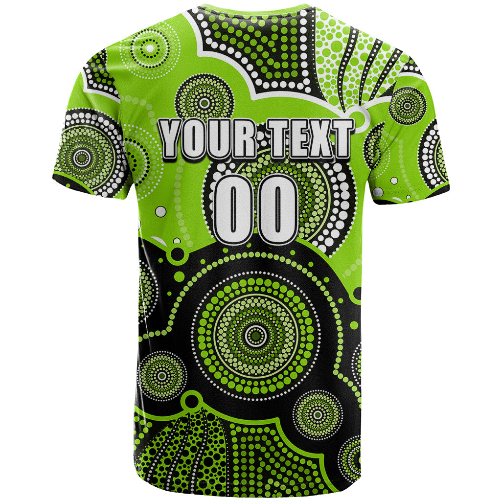 (Custom Text And Number) Thunders BBL T Shirt Aboriginal Patterns - Vibe Hoodie Shop