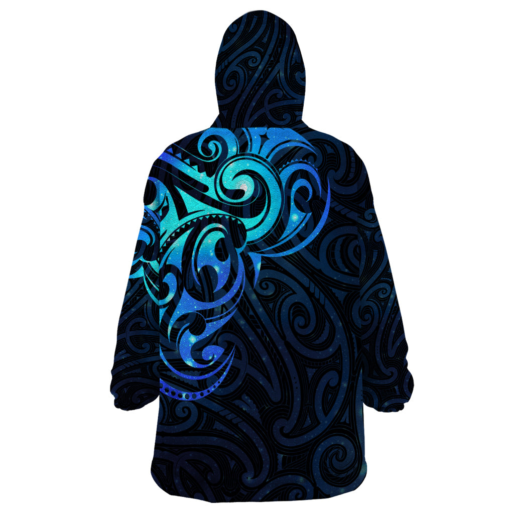 Matariki New Zealand Wearable Blanket Hoodie Maori New Year Galaxy Sky Blue - Vibe Hoodie Shop