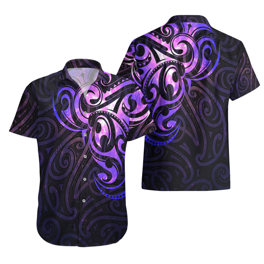 New Zealand Hawaiian Shirt Maori Matariki Galaxy Sky Purple - Vibe Hoodie Shop