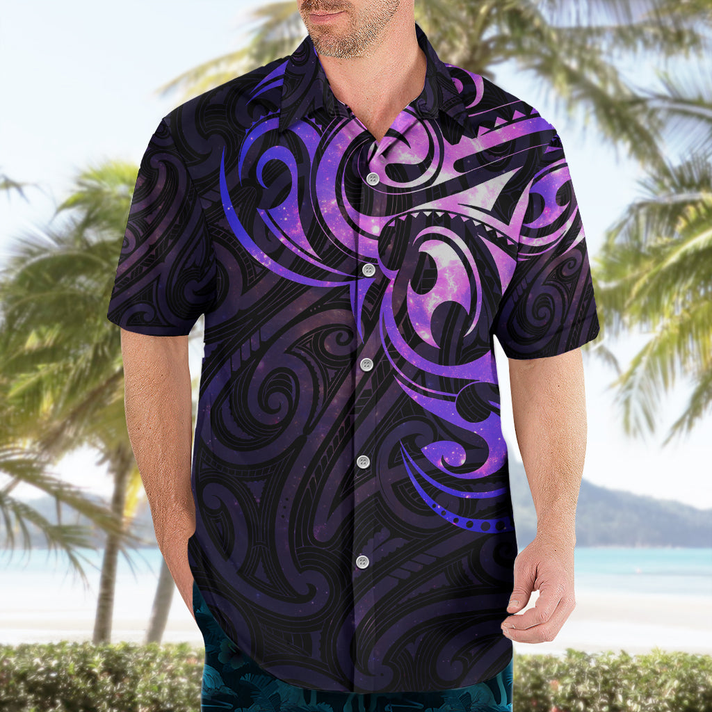 New Zealand Hawaiian Shirt Maori Matariki Galaxy Sky Purple - Vibe Hoodie Shop