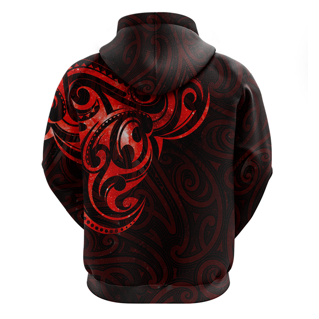 New Zealand Hoodie Maori Matariki Galaxy Sky Red LT6 - Vibe Hoodie Shop