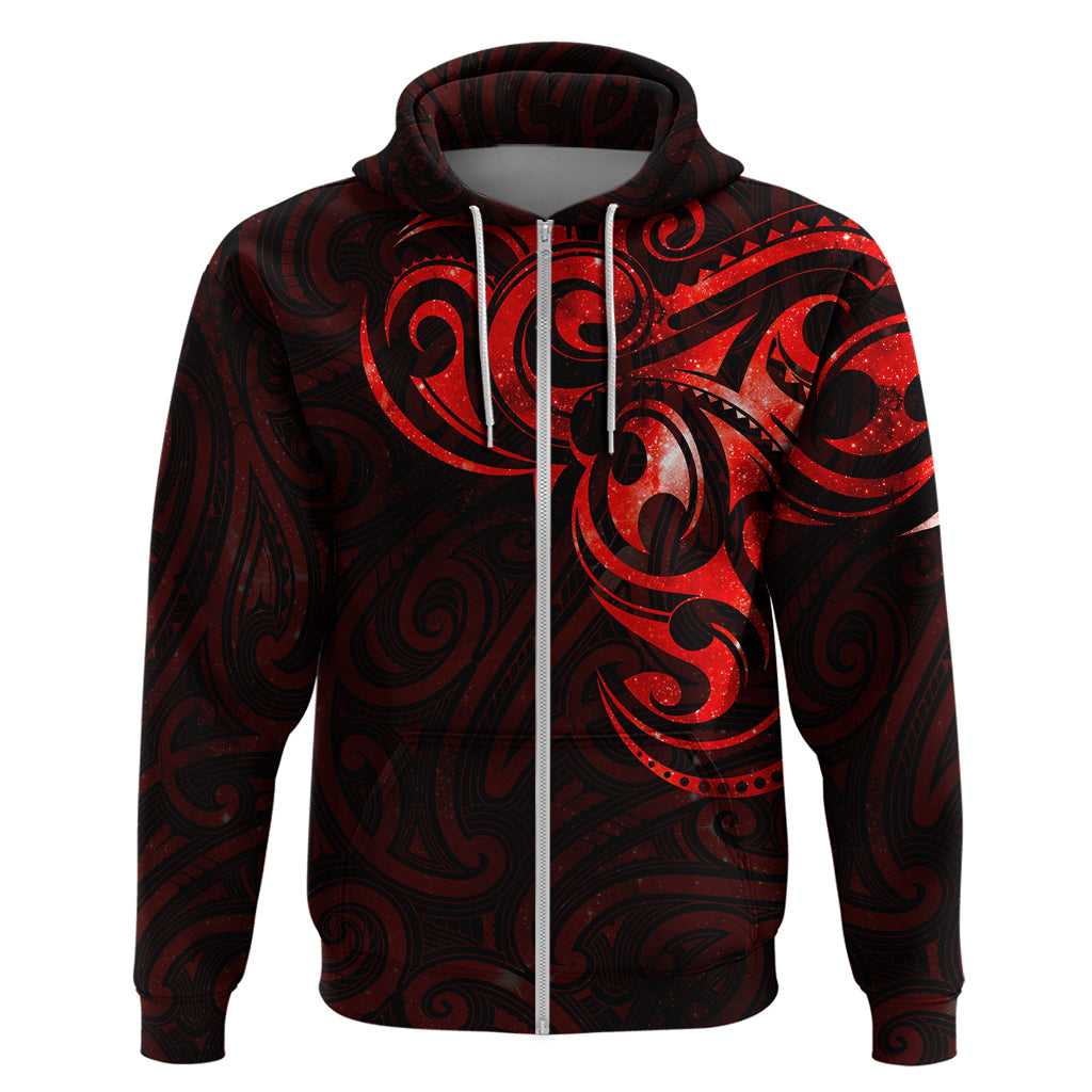 New Zealand Hoodie Maori Matariki Galaxy Sky Red LT6 - Vibe Hoodie Shop