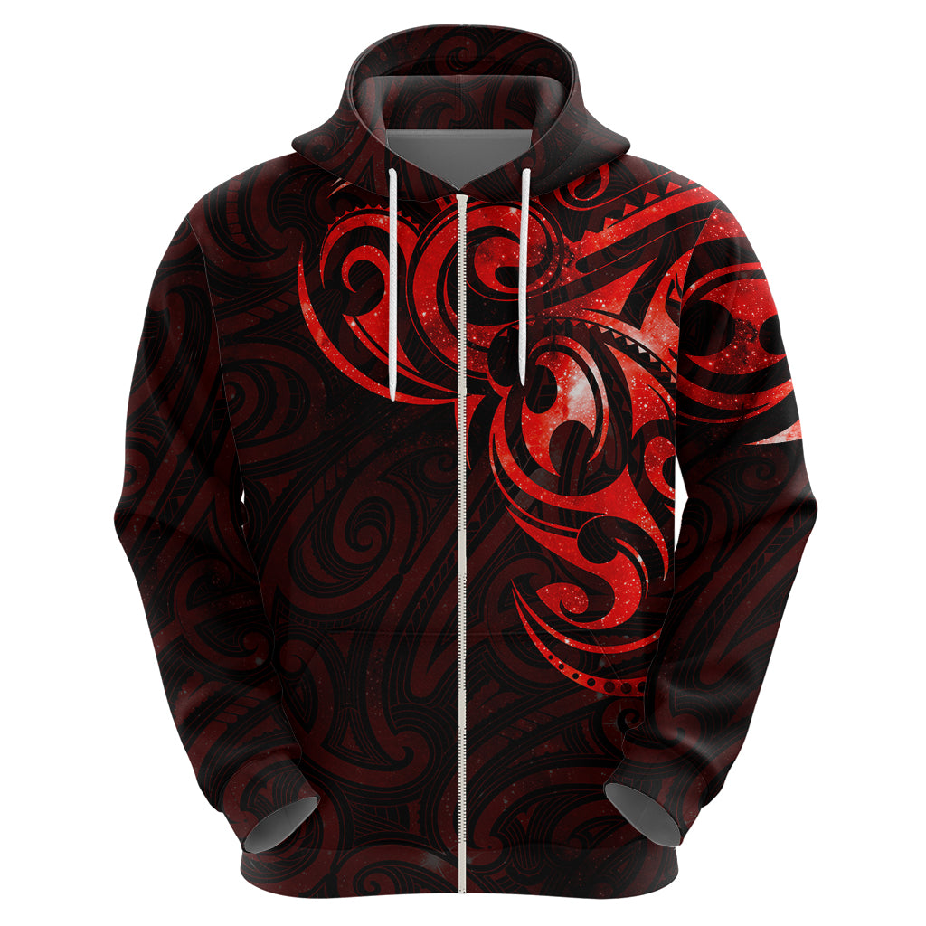 New Zealand Hoodie Maori Matariki Galaxy Sky Red LT6 - Vibe Hoodie Shop