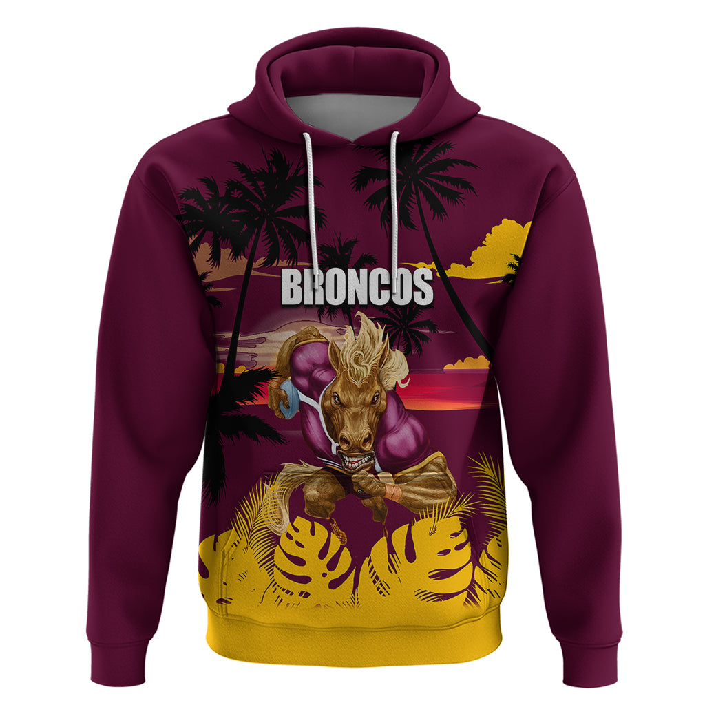NRL Broncos Hoodie Summer Vibe Style LT6 - Vibe Hoodie Shop