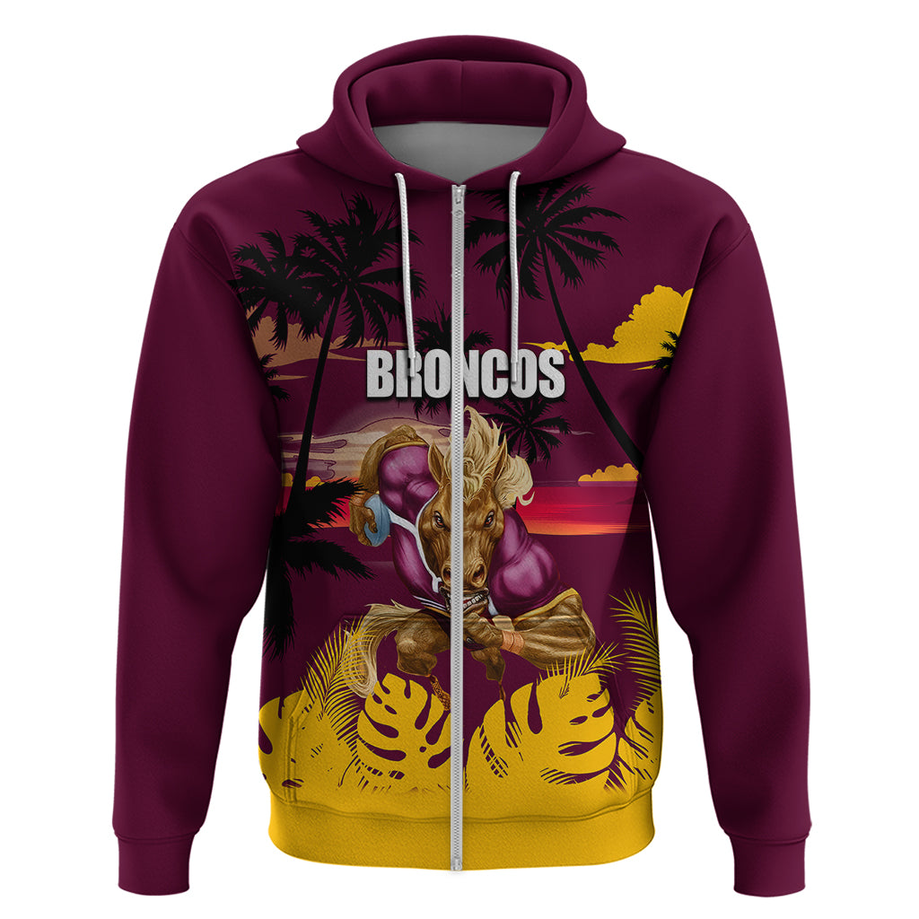 NRL Broncos Hoodie Summer Vibe Style LT6 - Vibe Hoodie Shop