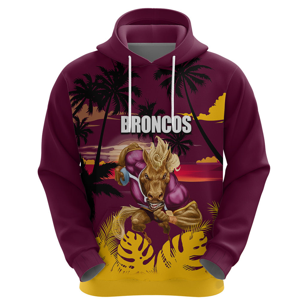 NRL Broncos Hoodie Summer Vibe Style LT6 - Vibe Hoodie Shop