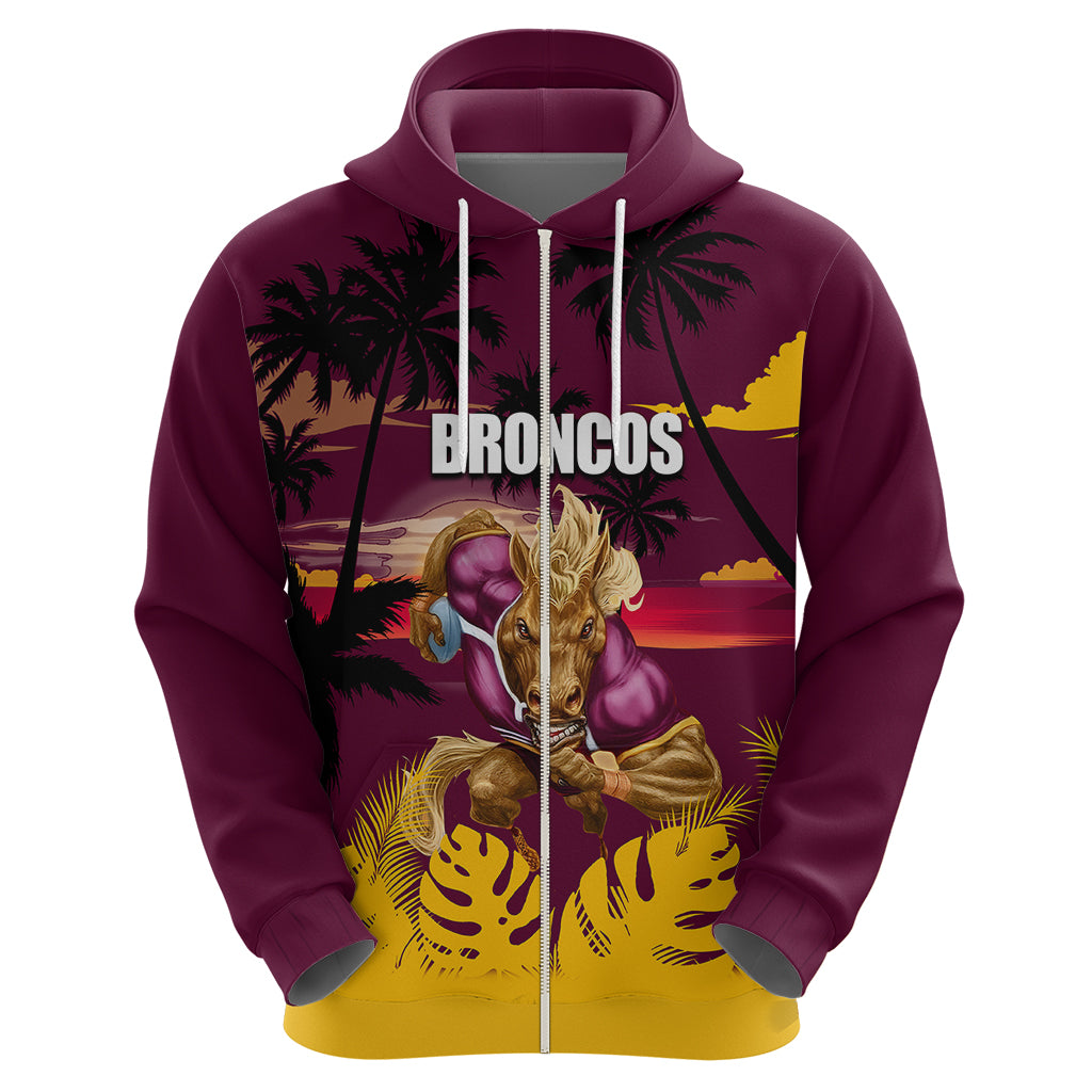 NRL Broncos Hoodie Summer Vibe Style LT6 - Vibe Hoodie Shop