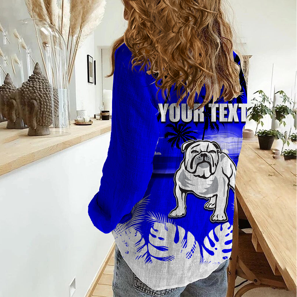 NRL Bulldogs Women Casual Shirt Summer Vibe Style - Vibe Hoodie Shop