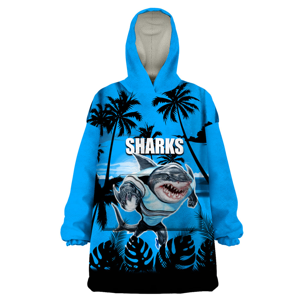 NRL Sharks Wearable Blanket Hoodie Summer Vibe Style - Vibe Hoodie Shop