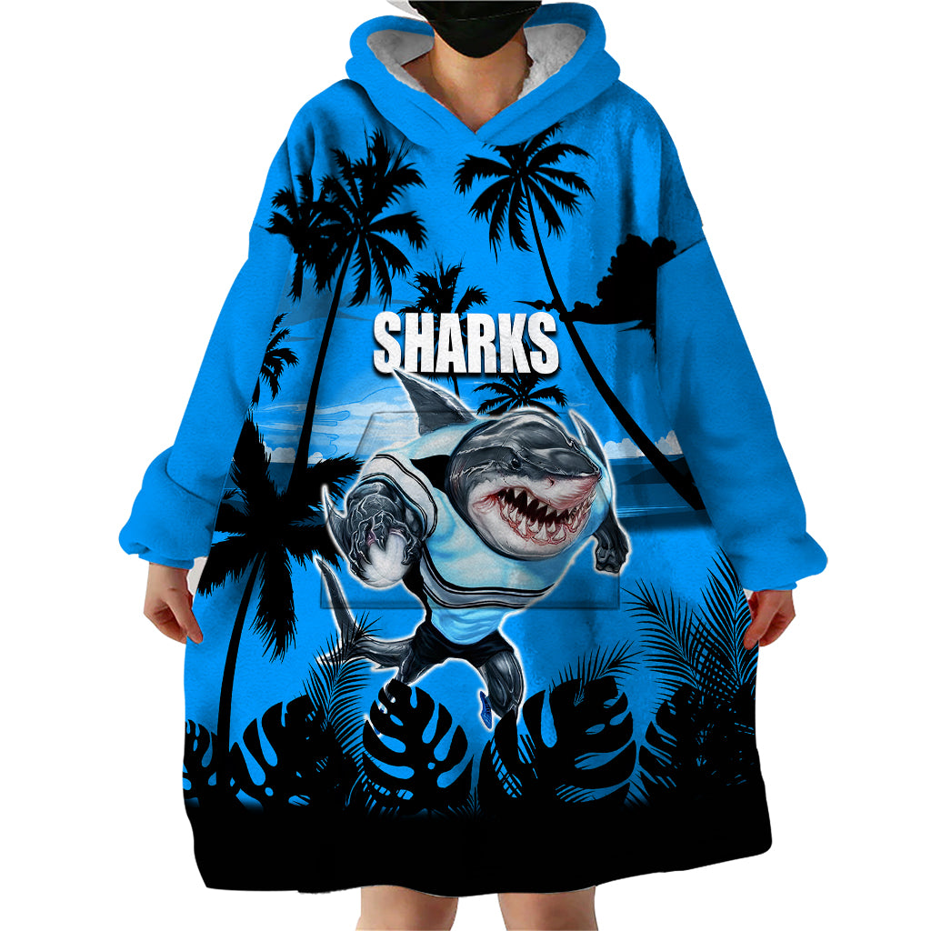 NRL Sharks Wearable Blanket Hoodie Summer Vibe Style - Vibe Hoodie Shop