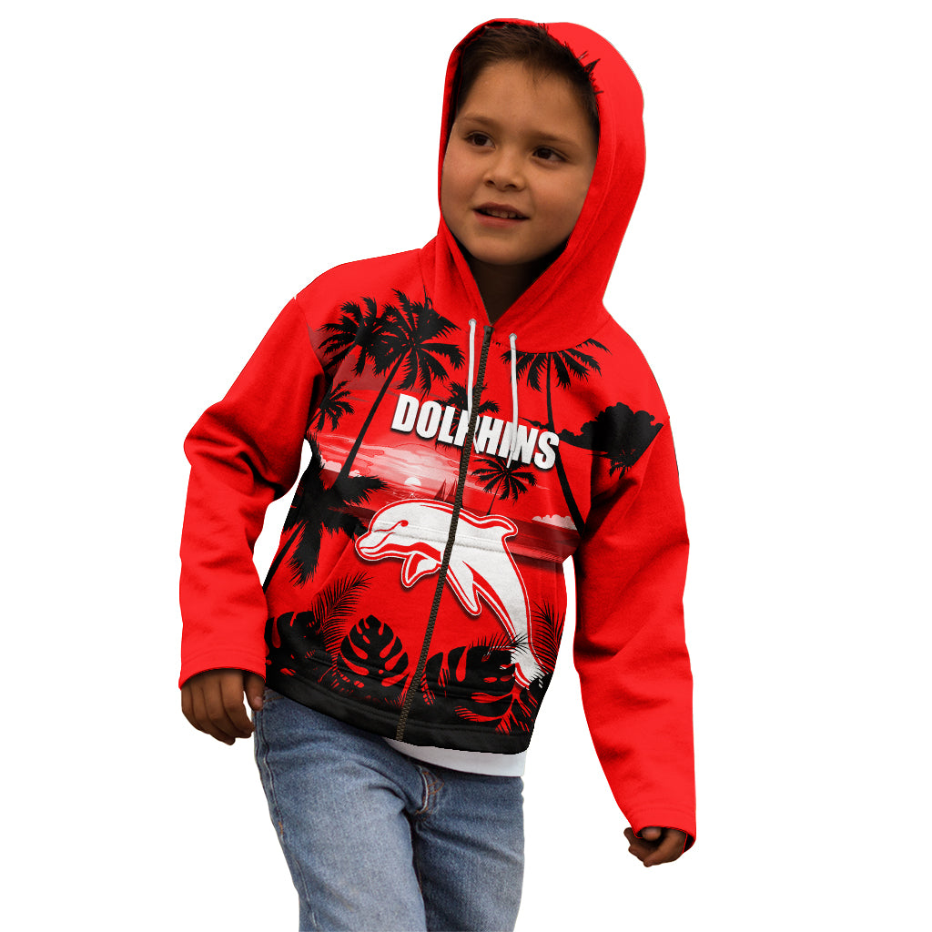 NRL Dolphins Kid Hoodie Summer Vibe Style - Vibe Hoodie Shop