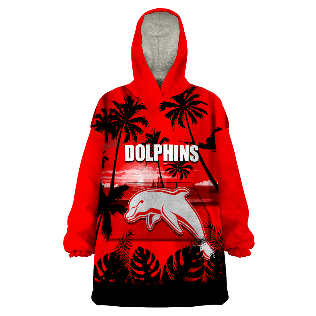 NRL Dolphins Wearable Blanket Hoodie Summer Vibe Style - Vibe Hoodie Shop