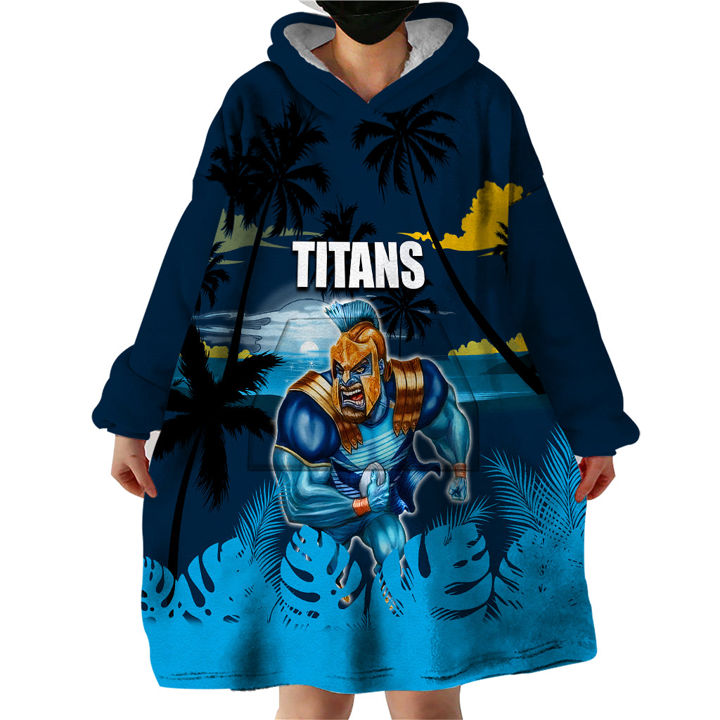 NRL Titans Wearable Blanket Hoodie Summer Vibe Style - Vibe Hoodie Shop