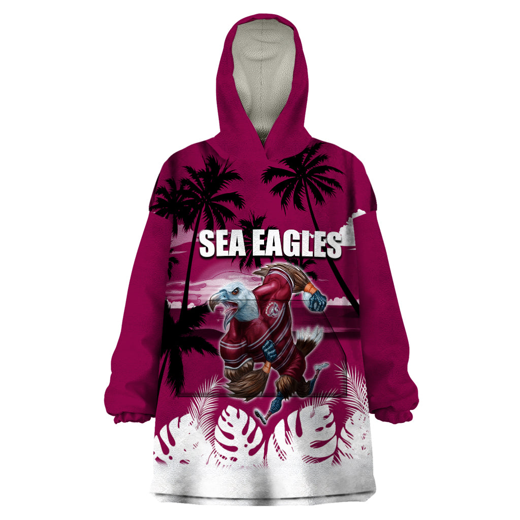 NRL Sea Eagles Wearable Blanket Hoodie Summer Vibe Style - Vibe Hoodie Shop