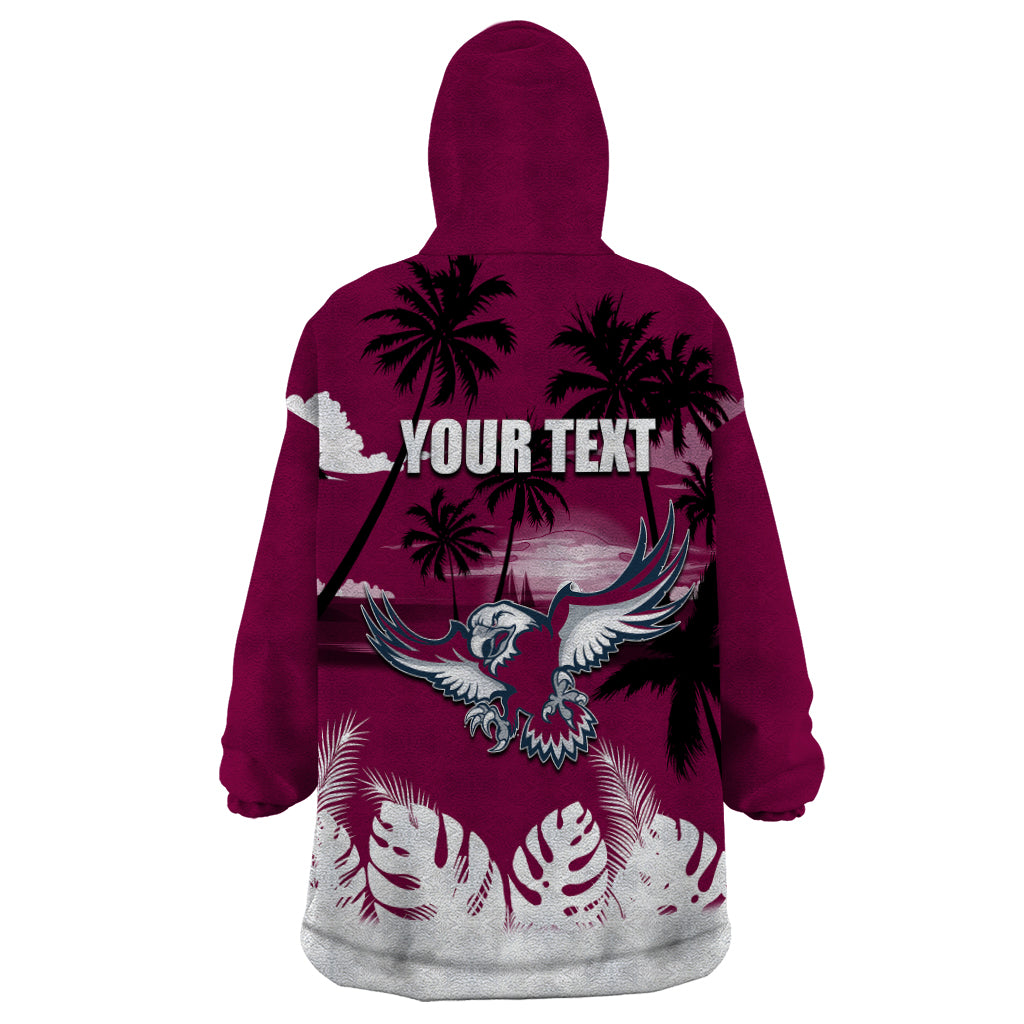 NRL Sea Eagles Wearable Blanket Hoodie Summer Vibe Style - Vibe Hoodie Shop