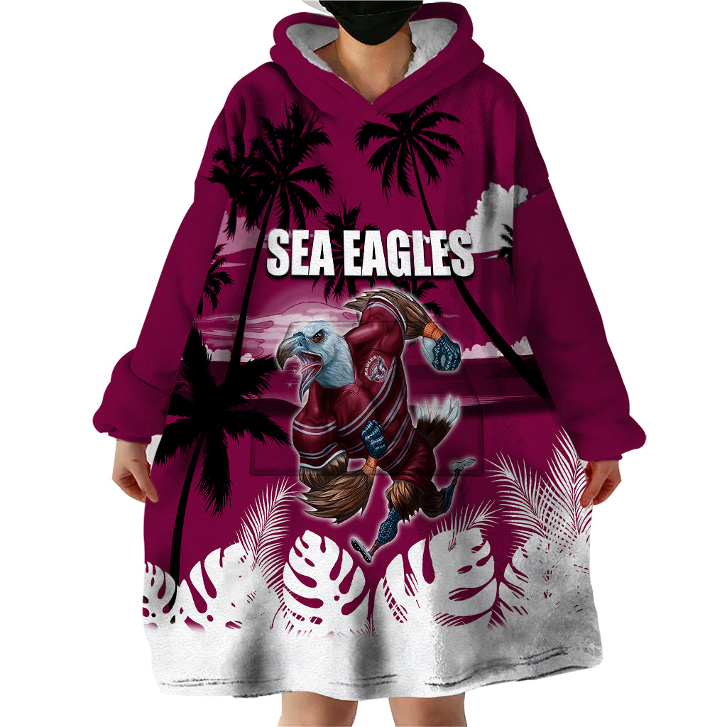 NRL Sea Eagles Wearable Blanket Hoodie Summer Vibe Style - Vibe Hoodie Shop