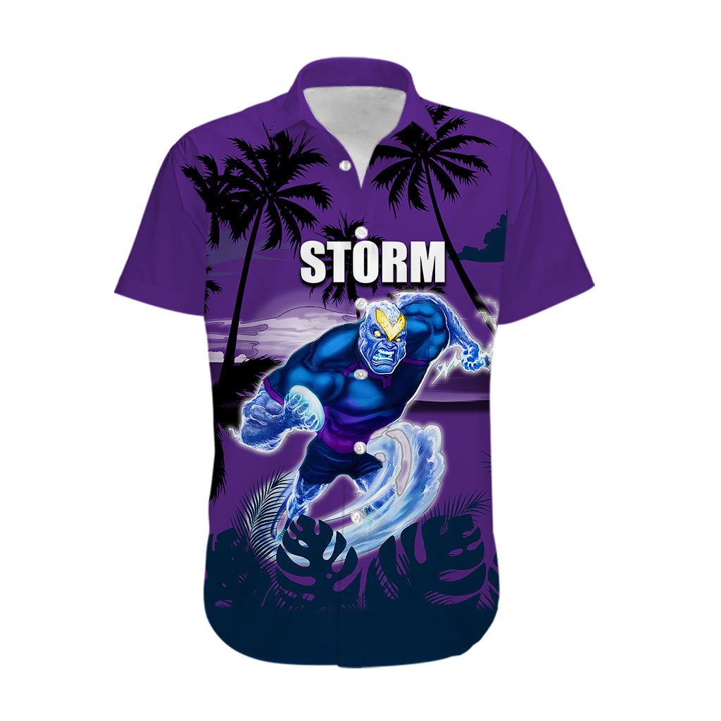 NRL Storm Hawaiian Shirt Summer Vibe Style - Vibe Hoodie Shop