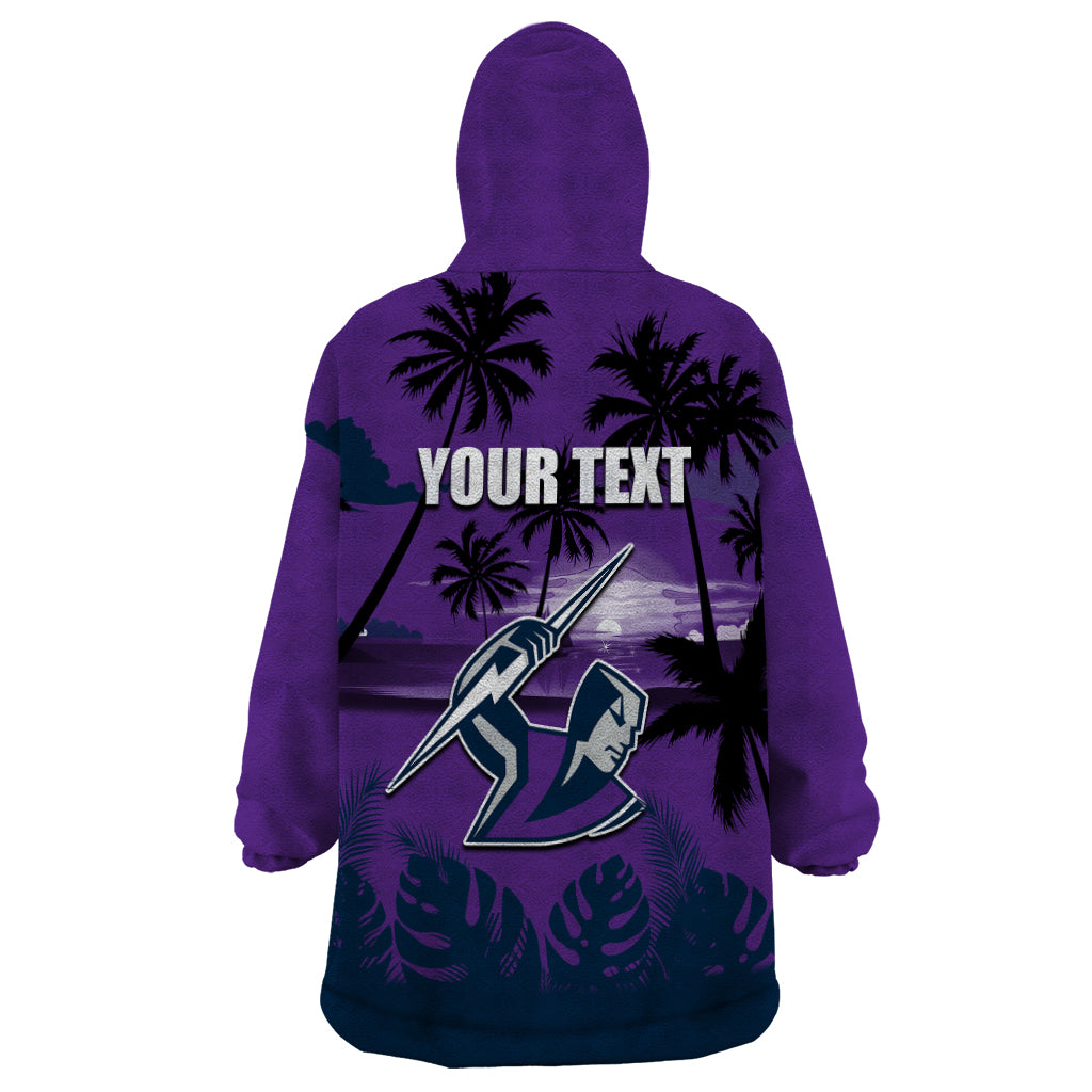 NRL Storm Wearable Blanket Hoodie Summer Vibe Style - Vibe Hoodie Shop