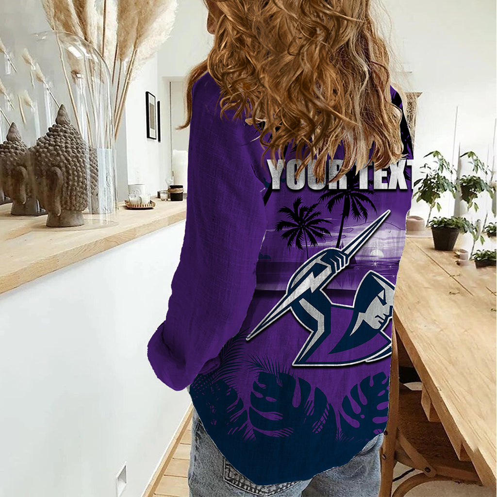 NRL Storm Women Casual Shirt Summer Vibe Style - Vibe Hoodie Shop