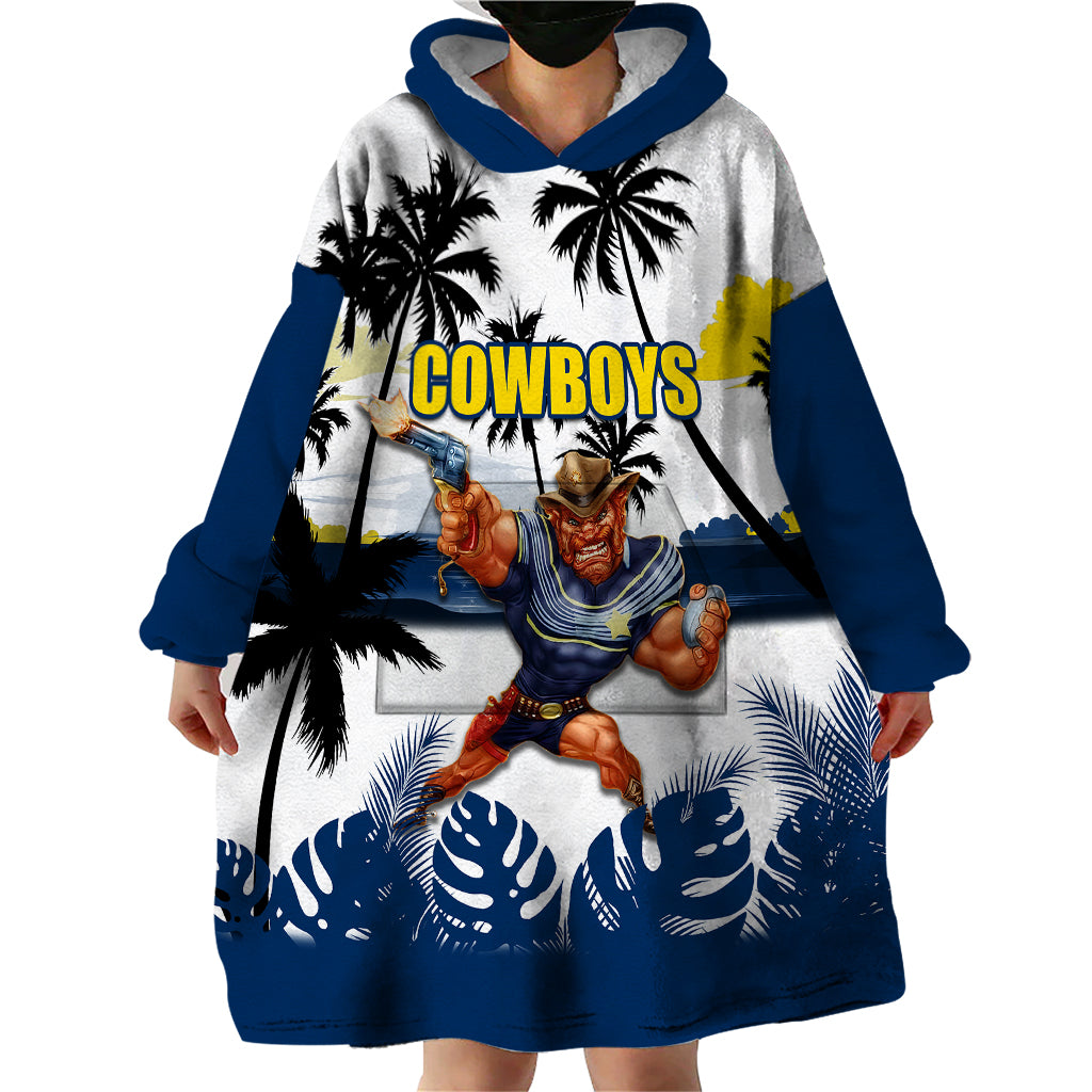NRL Cowboys Wearable Blanket Hoodie Summer Vibe Style - Vibe Hoodie Shop