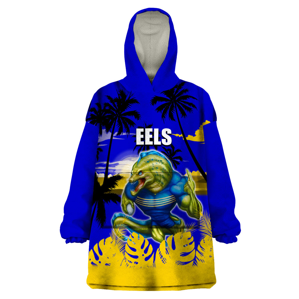 NRL Eels Wearable Blanket Hoodie Summer Vibe Style - Vibe Hoodie Shop