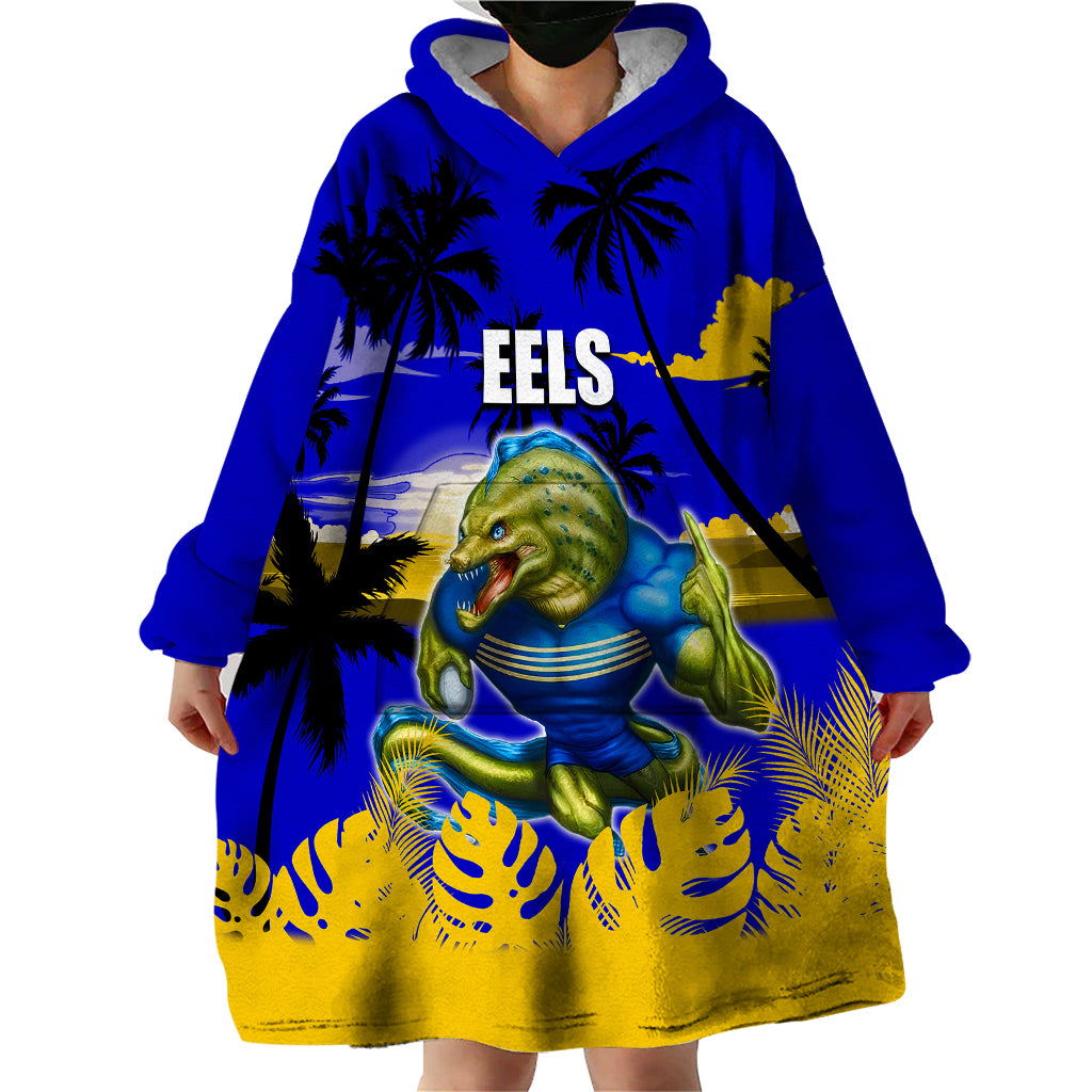 NRL Eels Wearable Blanket Hoodie Summer Vibe Style - Vibe Hoodie Shop