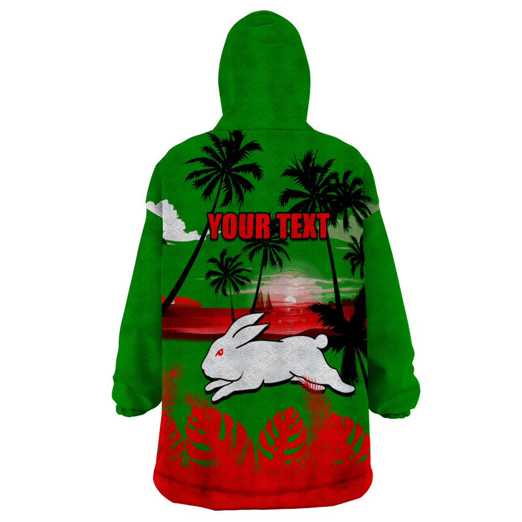 NRL Rabbitohs Wearable Blanket Hoodie Summer Vibe Style - Vibe Hoodie Shop