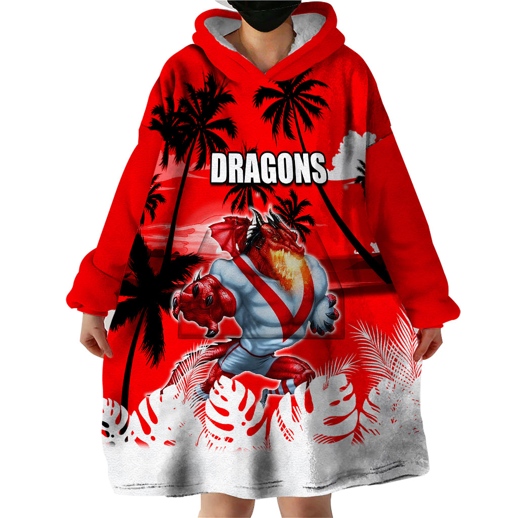 NRL Dragons Wearable Blanket Hoodie Summer Vibe Style - Vibe Hoodie Shop