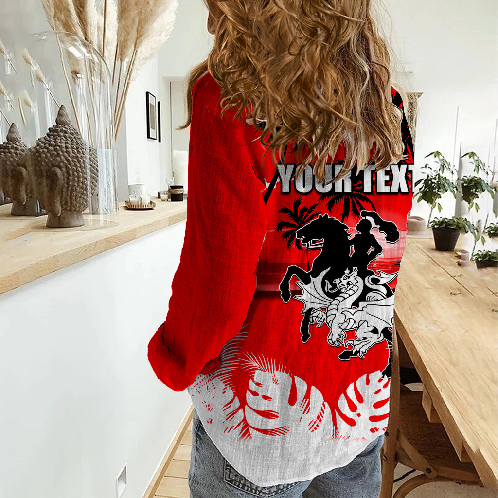 NRL Dragons Women Casual Shirt Summer Vibe Style - Vibe Hoodie Shop