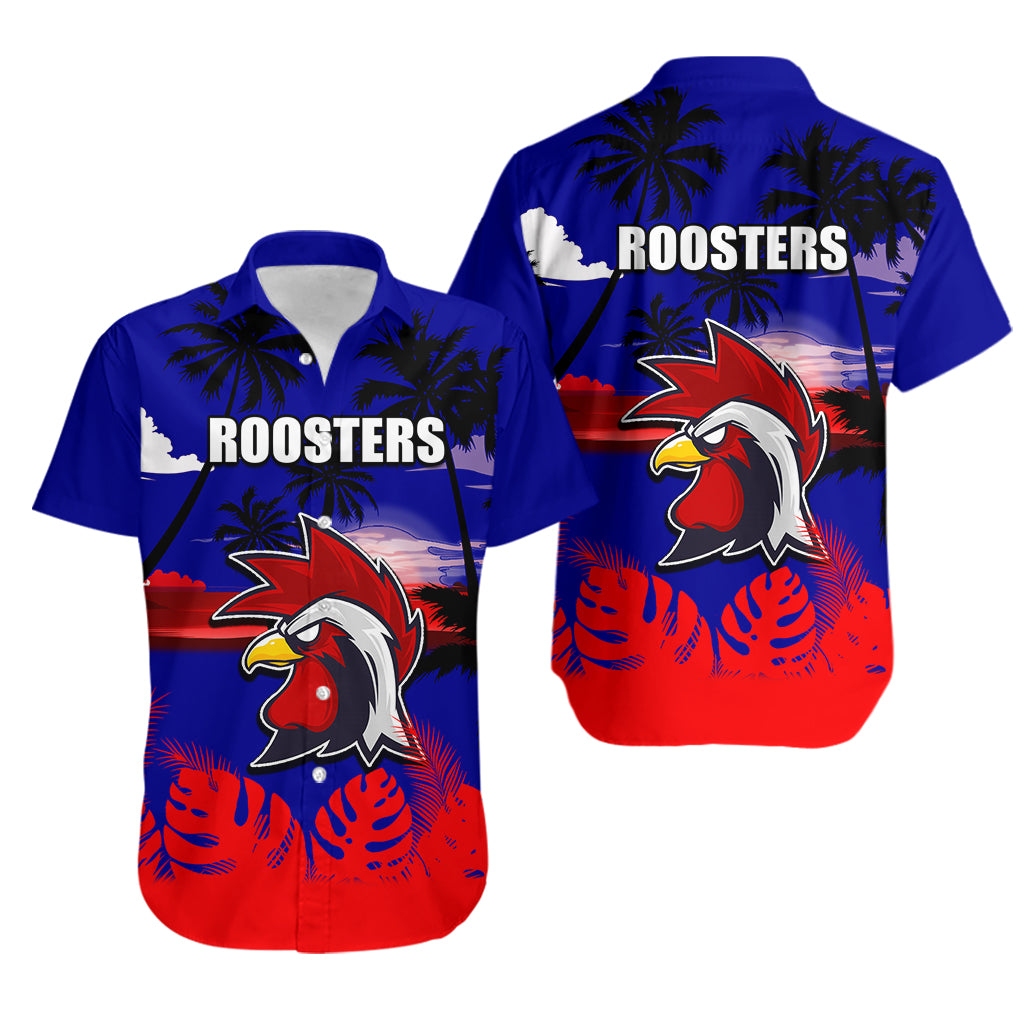 NRL Roosters Hawaiian Shirt Summer Vibe Style - Vibe Hoodie Shop
