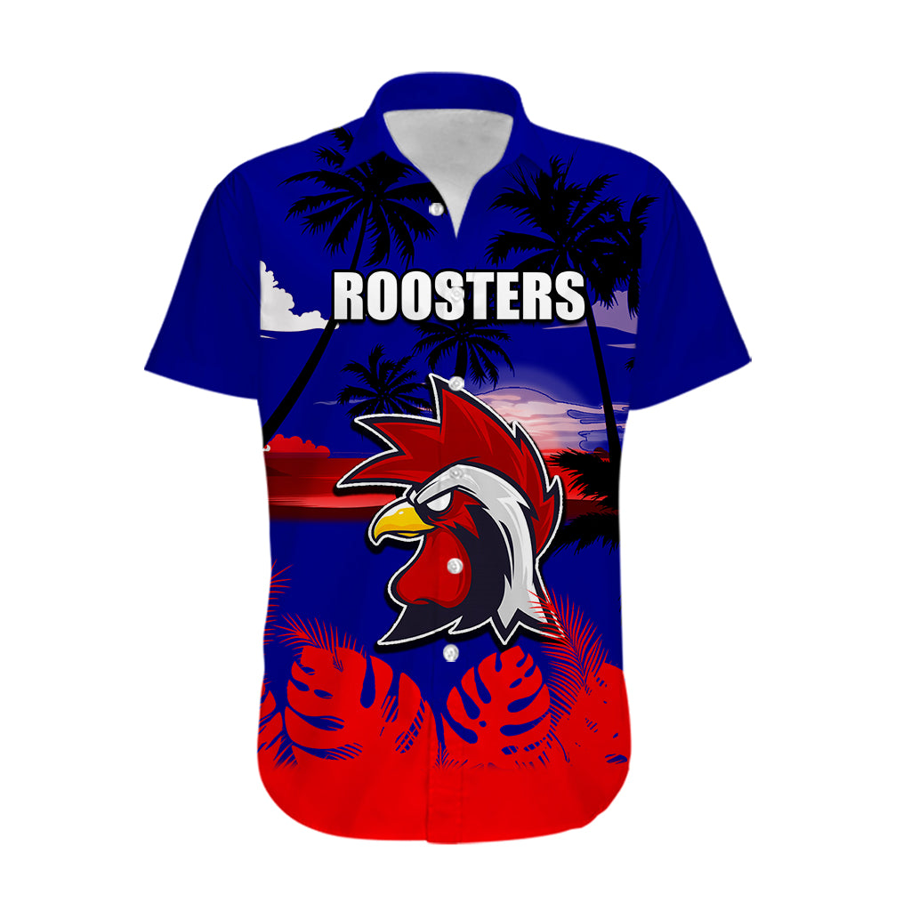 NRL Roosters Hawaiian Shirt Summer Vibe Style - Vibe Hoodie Shop