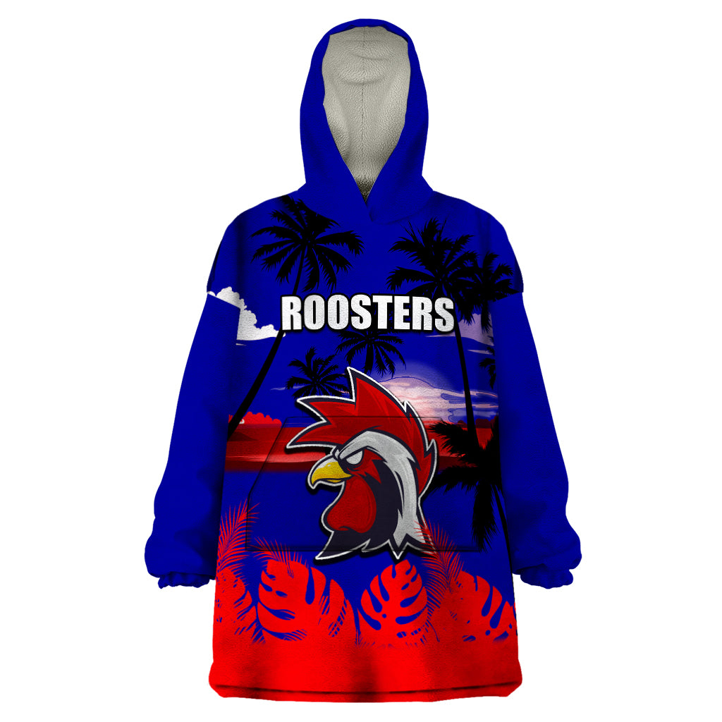 NRL Roosters Wearable Blanket Hoodie Summer Vibe Style - Vibe Hoodie Shop