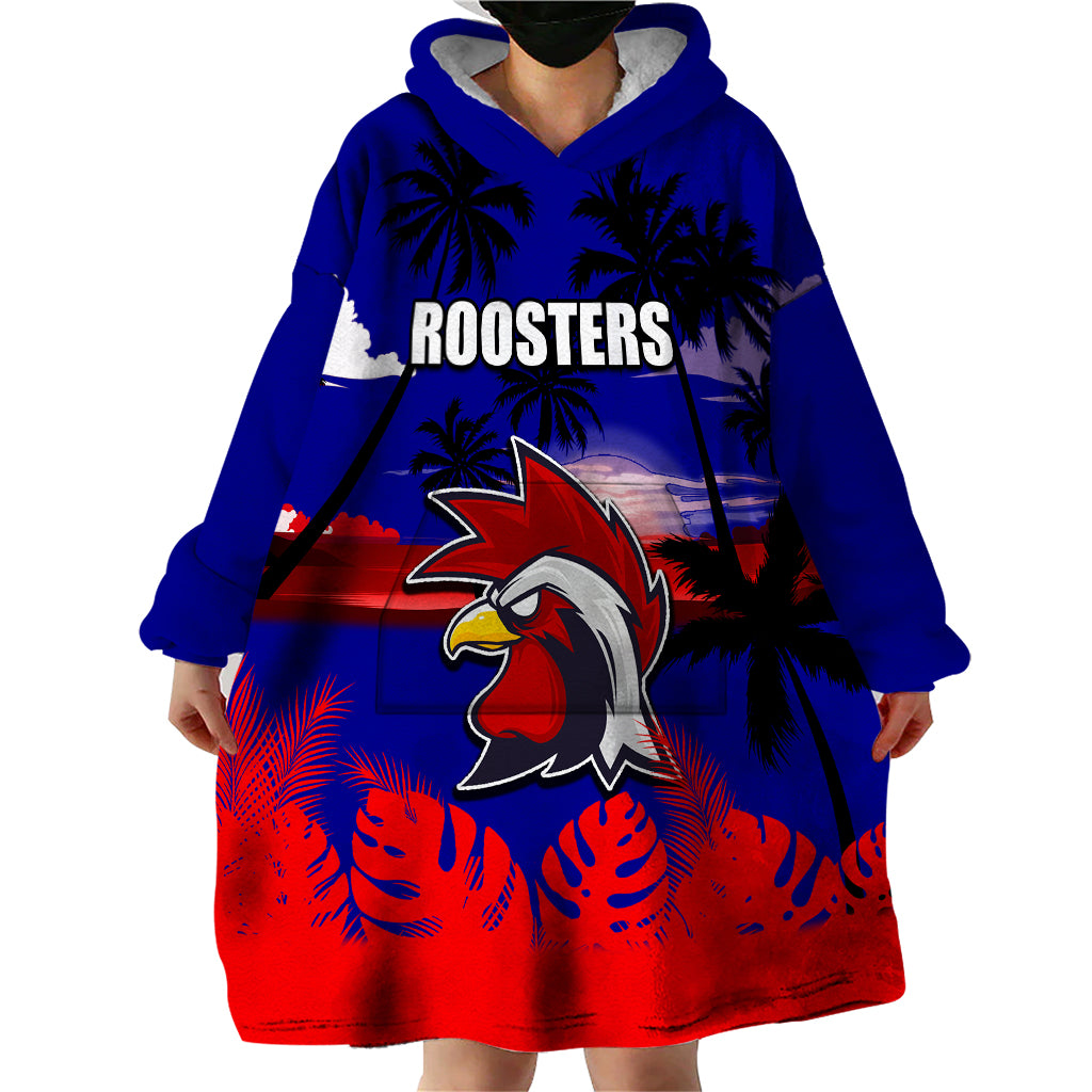 NRL Roosters Wearable Blanket Hoodie Summer Vibe Style - Vibe Hoodie Shop