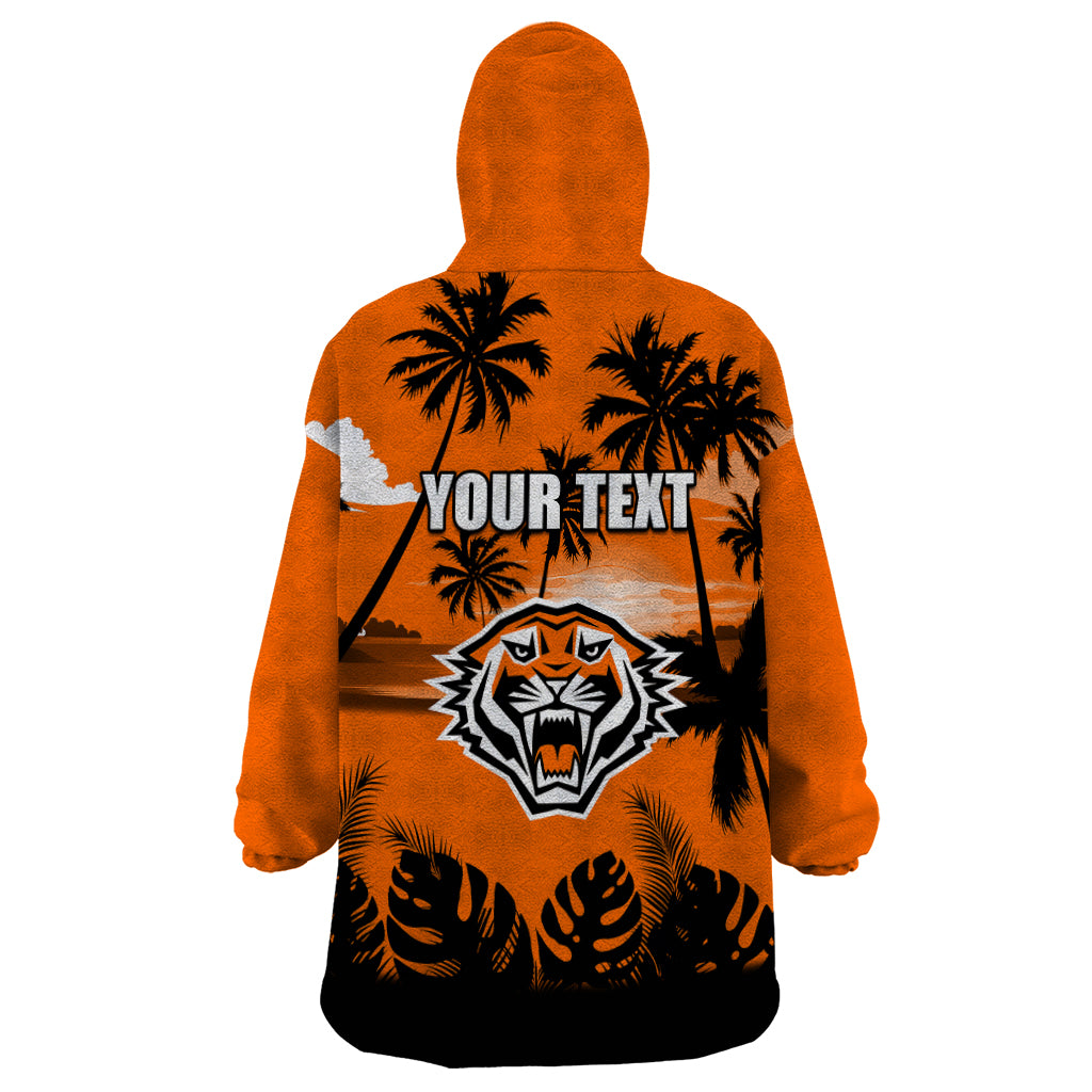 NRL Tigers Wearable Blanket Hoodie Summer Vibe Style - Vibe Hoodie Shop