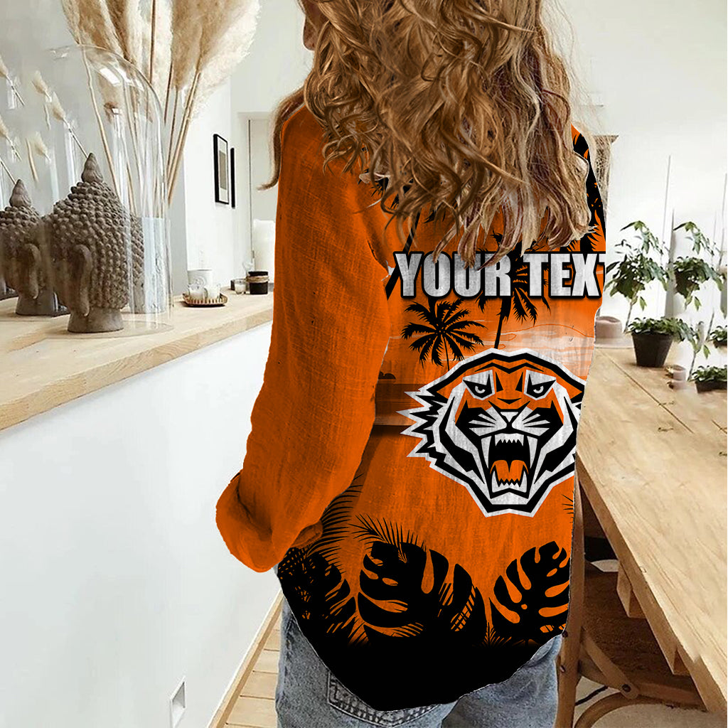 NRL Tigers Women Casual Shirt Summer Vibe Style - Vibe Hoodie Shop