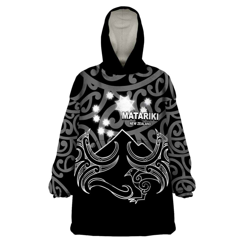 Matariki New Zealand Wearable Blanket Hoodie Maori New Year White - Vibe Hoodie Shop