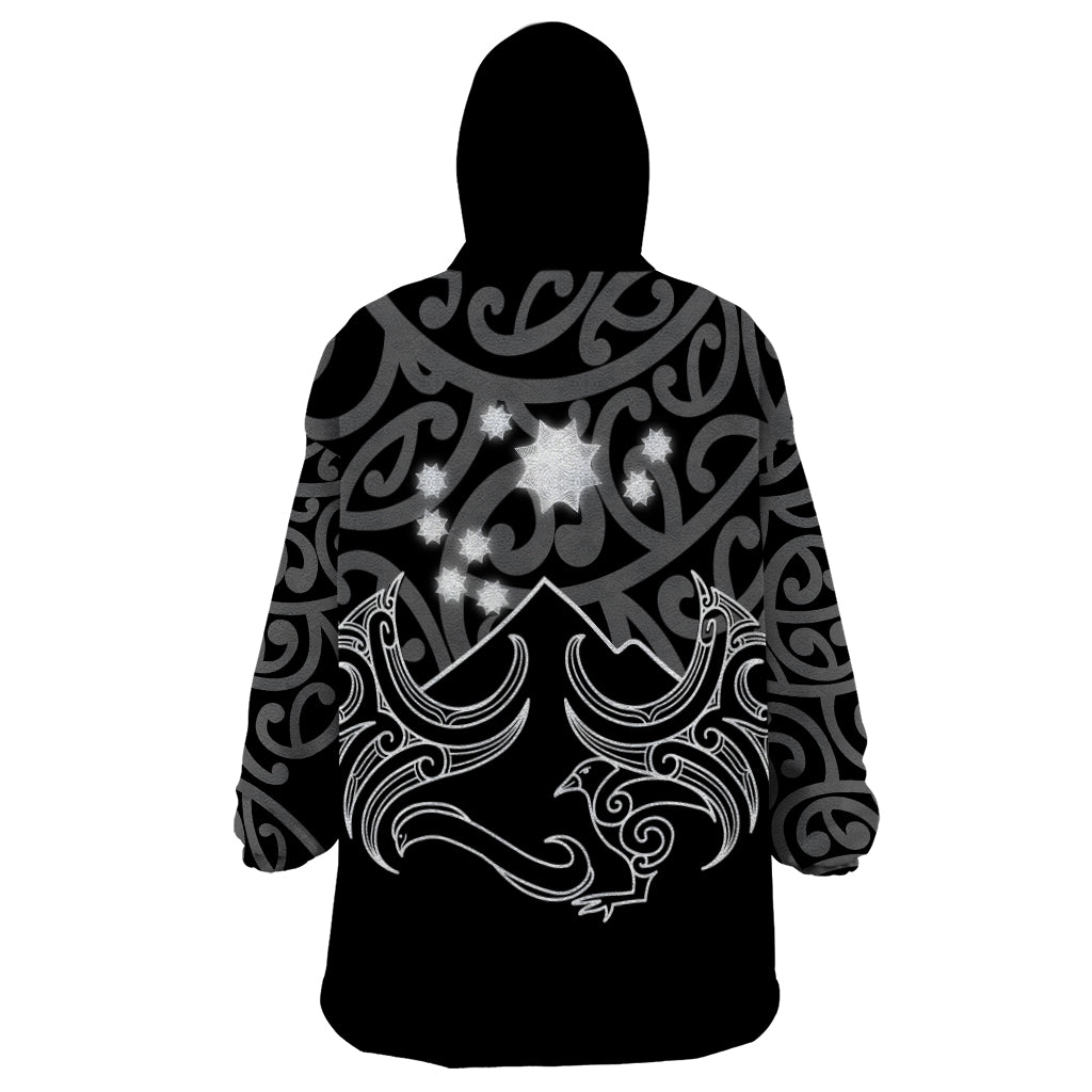 Matariki New Zealand Wearable Blanket Hoodie Maori New Year White - Vibe Hoodie Shop