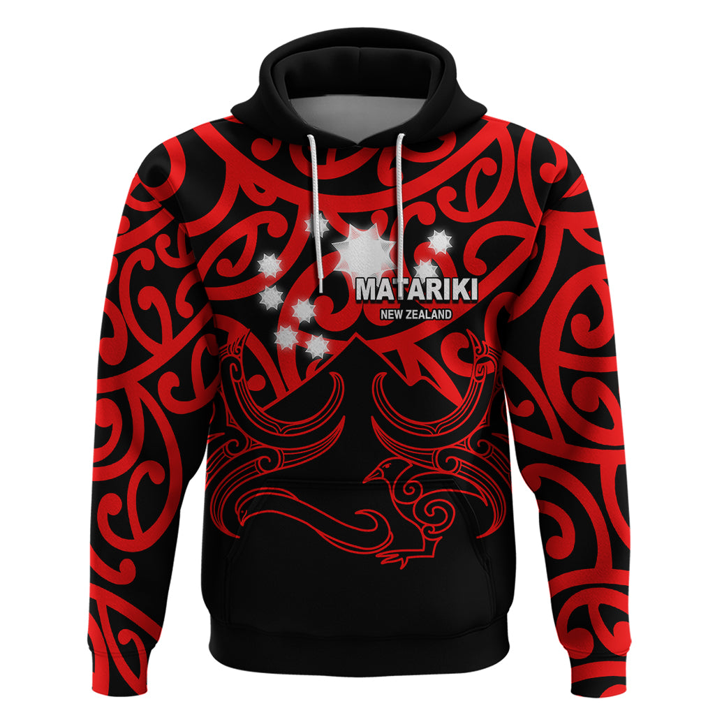 Matariki New Zealand Hoodie Maori New Year Red LT6 - Vibe Hoodie Shop