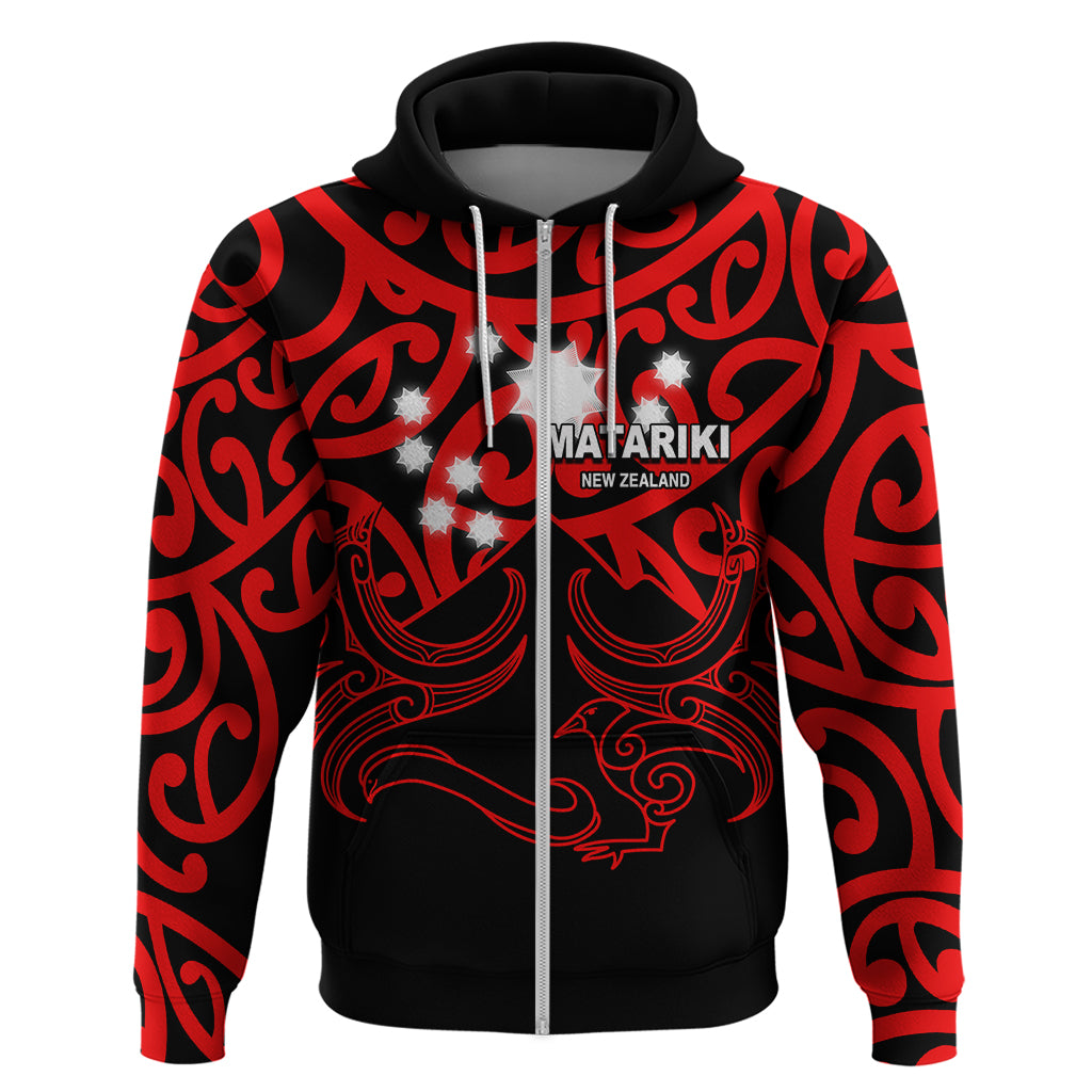 Matariki New Zealand Hoodie Maori New Year Red LT6 - Vibe Hoodie Shop