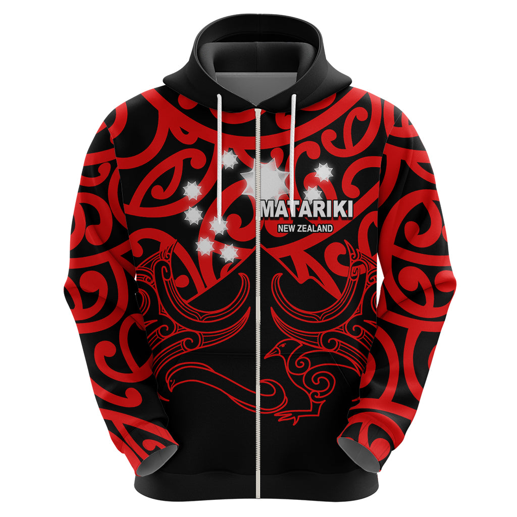 Matariki New Zealand Hoodie Maori New Year Red LT6 - Vibe Hoodie Shop