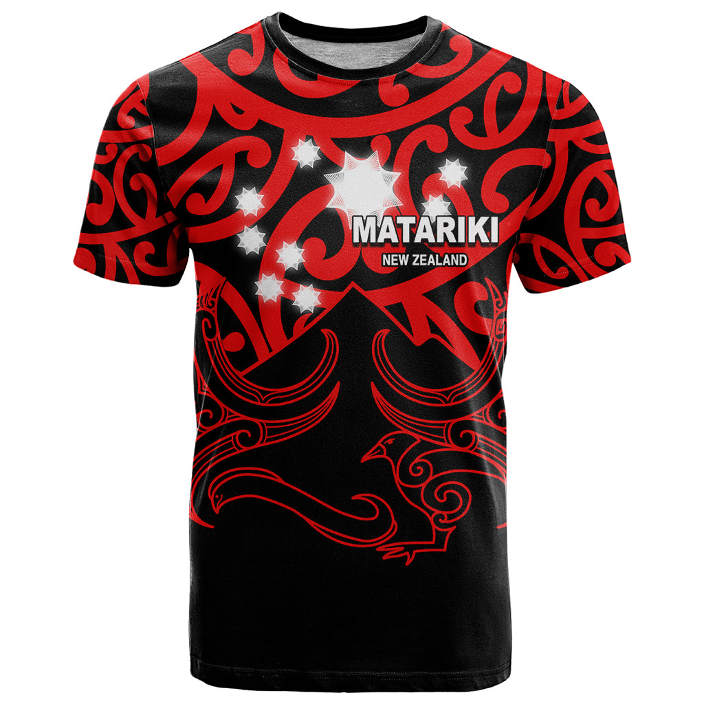 Matariki New Zealand T Shirt Maori New Year Red - Vibe Hoodie Shop