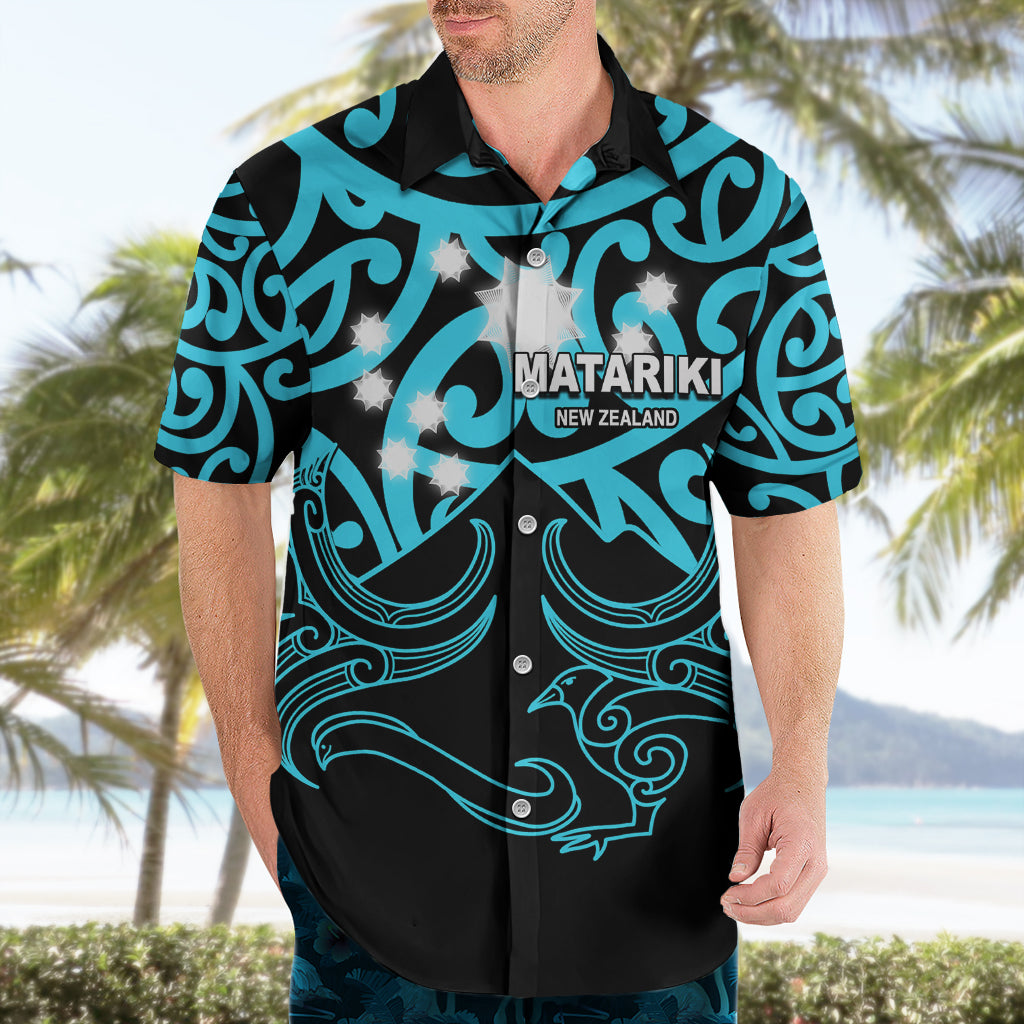 Matariki New Zealand Hawaiian Shirt Maori New Year Light Blue - Vibe Hoodie Shop